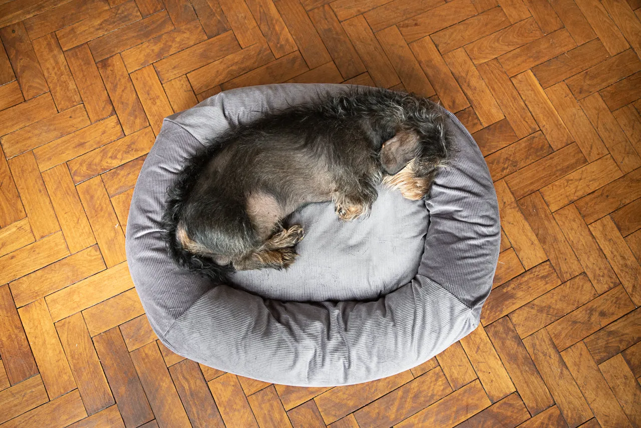 SILVER GREY DOG BED