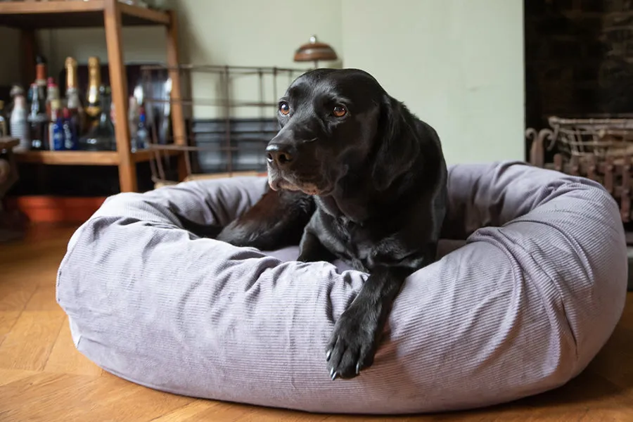 SILVER GREY DOG BED