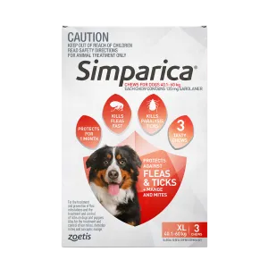 Simparica - Chews for Extra Large Dogs 40.1-60kg (3pk)