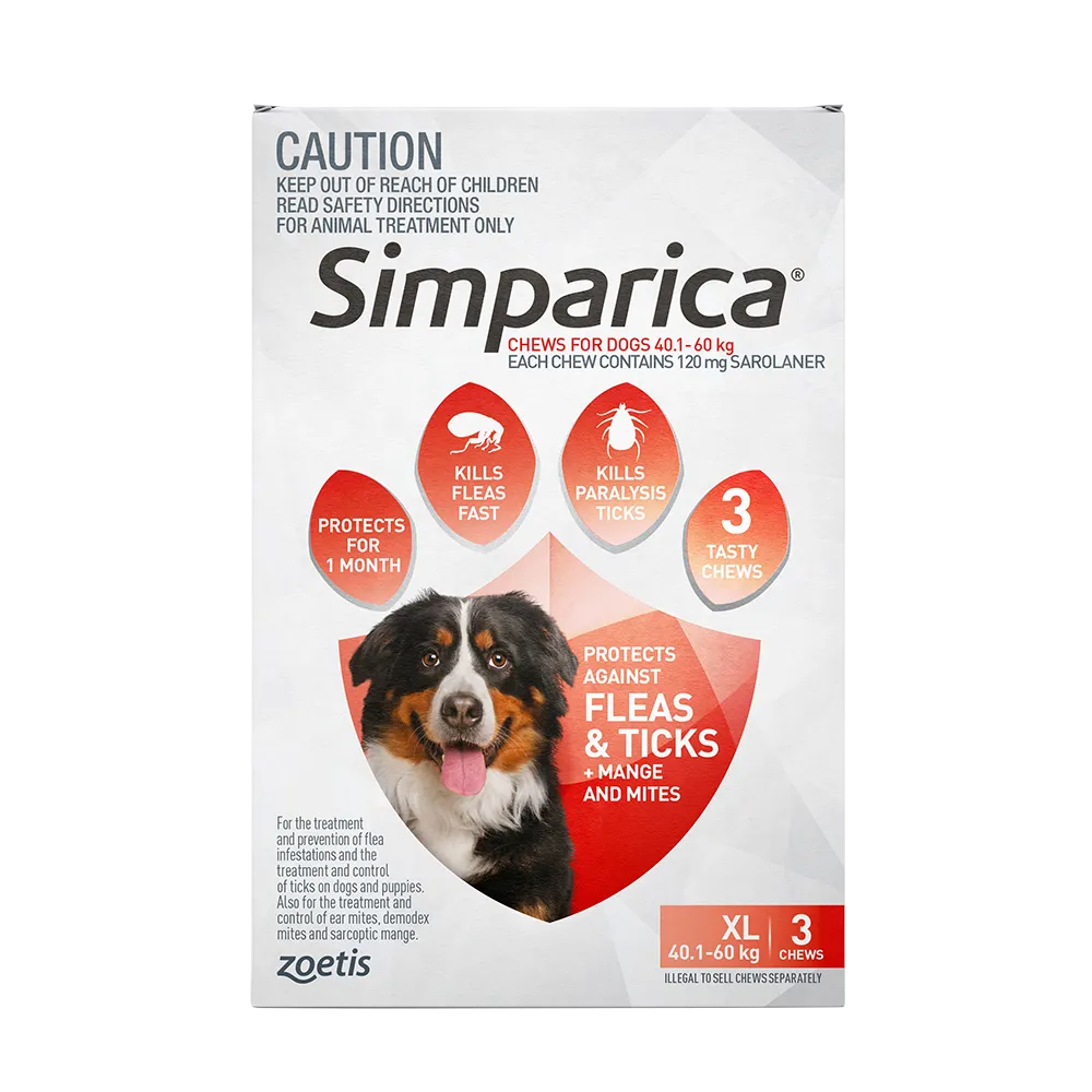 Simparica - Chews for Extra Large Dogs 40.1-60kg (3pk)