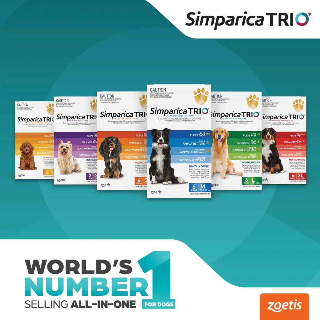 Simparica Trio - Chews for Dogs 40.1-60kg (6pk)