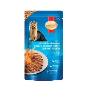 Smartheart Dog Food Chicken Chunk In Gravy Teriyaki Flavour 80g