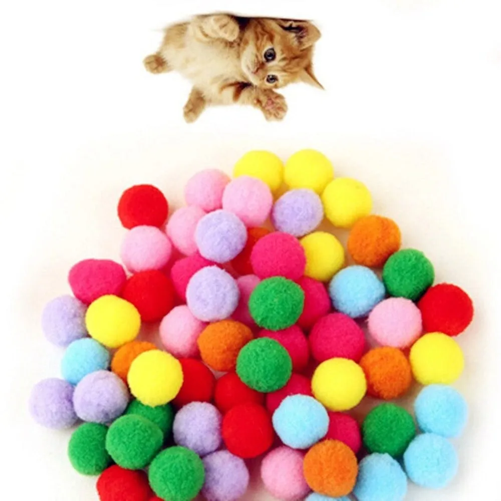 Soft Colorful Cat Toy Ball