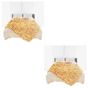 SOGA 2X 150x200cm Throw Blanket Camel Brown Double Layer Rabbit Fur Cozy Comfort with Stylish Decor