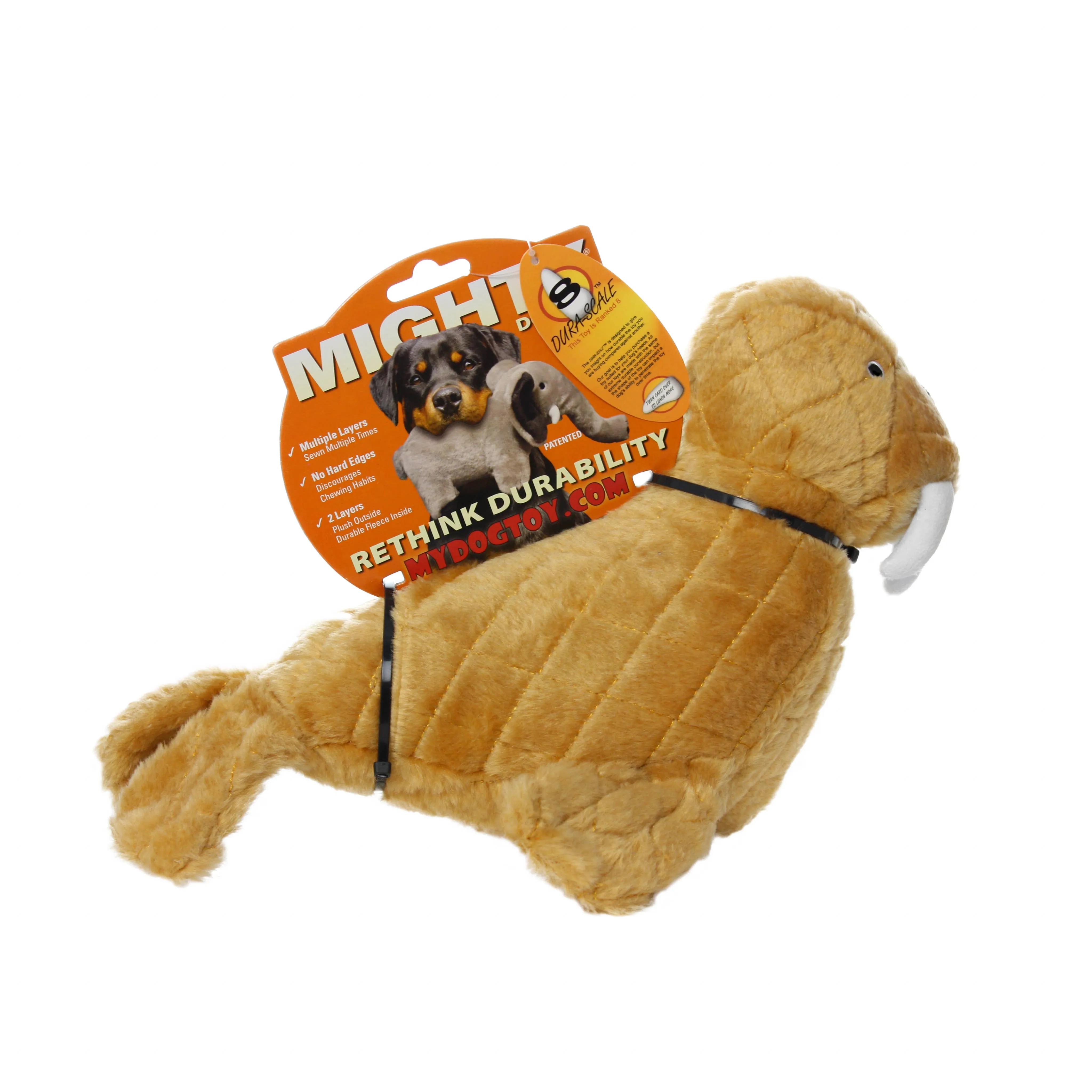 Tuffy Dog Toys - VIP Products - Mighty Arctic Walrus, Plush, Squeaky Dog Toy
