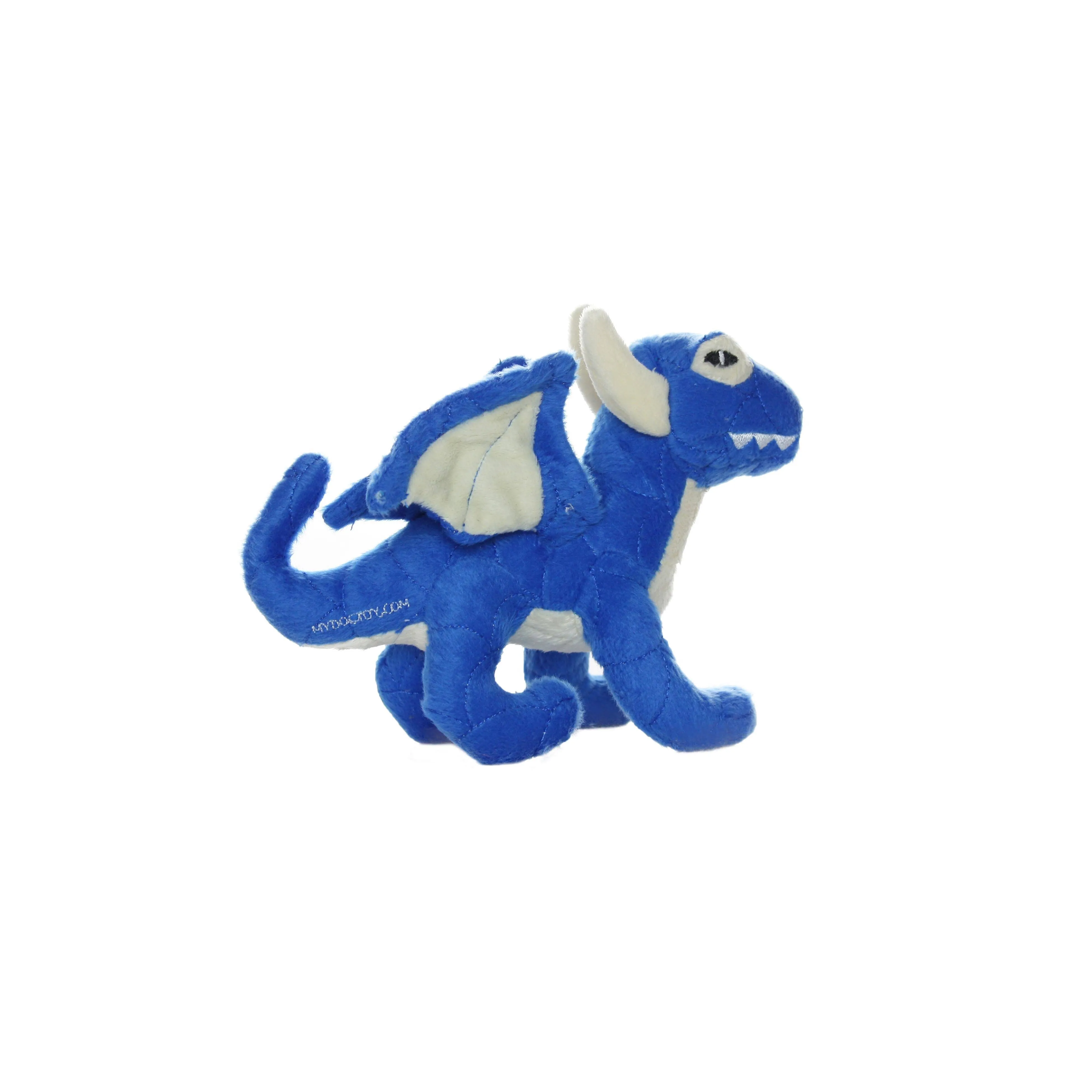 Tuffy Dog Toys - VIP Products - Mighty Jr Dragon - Blue, Plush, Squeaky Dog Toy