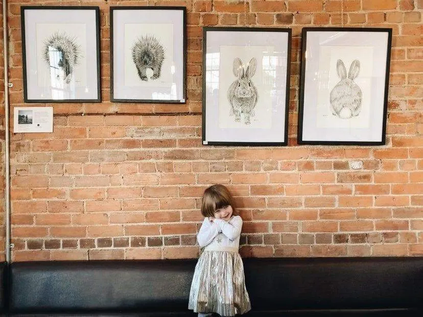 **VENDU - Original Artwork - Rabbit duo - front and behind - 12x18 each