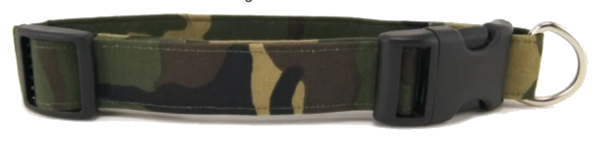 Woodland Camo Dog Collar (5 sizes)